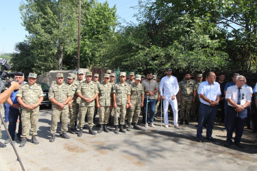 Qazaxda Vətən müharibəsi şəhidinin doğum günündə adını əbədiləşdirən bulaq-abidə kompleksinin açılışı olub