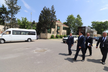 Qazaxda Prezident Administrasiyasının nümayəndəsi və İcra başçısı şəhərin Heydər Əliyev prospektində aparılan abadlıq işləri ilə tanış olublar