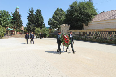 Nazir Anar Kərimov Qazaxda mədəniyyət müəssisələrinin fəaliyyəti ilə tanış olub