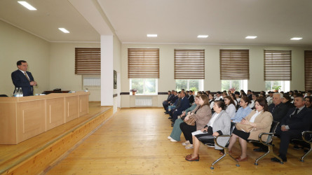 Qazaxda sağlam və rasional qidalanma, qida məhsullarının konservləşdirilməsi, həmin məhsulların saxlanılması və istifadəsi zamanı sanitariya-gigiyena norma və qaydalarına riayət olunması ilə bağlı maarifləndirici tədbir keçirilib 24.05.2025