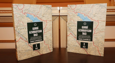 Qazaxda “Qərbi Azərbaycan İrsi: Ermənistanda azərbaycanlılara məxsus qəbiristanlıqların sistemli qaydada dağıdılmasının nəticələri və beynəlxalq hüquqi məsuliyyətə dair” adlı kitabın I cildinin təqdimat mərasimi olub-14.07.2025
