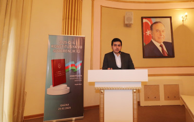 Qazaxda "Konstitusiyamız və suverenliyimiz xalqımızın milli sərvətidir" adlı elmi-praktik konfrans keçirilib 25.02.2025