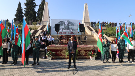 Qazaxda 8 Noyabr - Zəfər Gününün beşinci ildönümünə həsr olunmuş “Zəfərin mübarək Azərbaycan!” başlıqlı bayram tədbiri keçirilib 07.11.2025