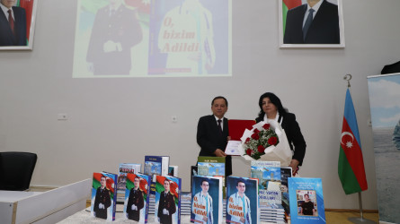 Qazaxda 8 Noyabr - Zəfər Gününün beşinci ildönümünə həsr edilmiş kitab və rəsm sərgisi, Vətən müharibəsi şəhidi tibb xidməti leytenantı Adil Əfəndiyevə həsr edilmiş “O, bizim Adildi” kitabının təqdimat mərasimi olub -22.10.2025