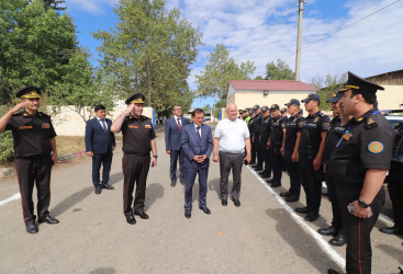 Qazaxda rayon ərazi mülki müdafiə qüvvələri ilə xəbərdarlıq və toplanış üzrə mülki müdafiə məşqi keçirilib 12.09.2025