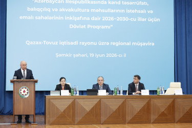 Şəmkirdə aqrar sahədə yeni Dövlət Proqramının müzakirəsi ilə bağlı regional müşavirə keçirilib-19.06.2026
