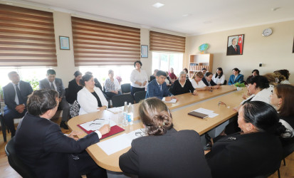 İcra başçısı Qazax şəhər Səməd Vurğun adına 2 nömrəli tam orta məktəbin müəllimləri ilə görüşüb 22.05.2025