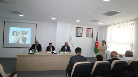 Qazaxda görkəmli oftalmoloq-alim, Akademik Zərifə xanım Əliyevanın anadan olmasının 103 illiyinə həsr olunmuş “İki Dahi İnsan ömrü” başlıqlı tədbir keçirilib 28.04.2026