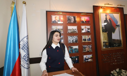 BDU-nun Qazax filialında “Xocalı faciəsi - Qalib xalqın silinməyən yaddaşı” adlı anım tədbiri keçirilib 26.02.2025