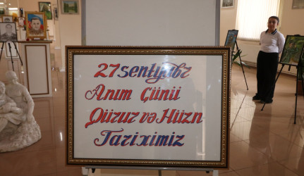 Qazaxda 27 Sentyabr - Anım Gününə həsr edilmiş rəsm sərgisi təşkil edilib 23.09.2026