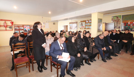 Qazaxda icra başçısının yanvar ayı üzrə vətəndaşlarla keçirilən növbəti səyyar görüşü rayonun Hüseynbəyli kəndində olub 22.01.2026