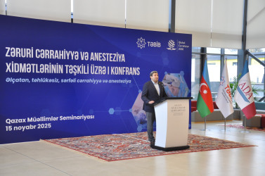 Qazaxda “Zəruri cərrahiyyə və anesteziya xidmətlərinin təşkili üzrə I konfrans” keçirilib -15.11.2025