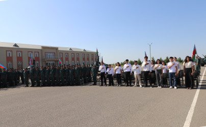 Dövlət Sərhəd Xidmətinin (DSX) Sərhəd Qoşunlarının “Qazax” Əlahiddə Sərhəd Diviziyasının qarnizon kompleksində sərhədçilər peşə bayramlarını qeyd ediblər-18.08.2025