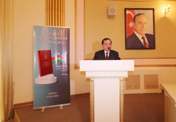 Qazaxda "Konstitusiyamız və suverenliyimiz xalqımızın milli sərvətidir" adlı elmi-praktik konfrans keçirilib 25.02.2025