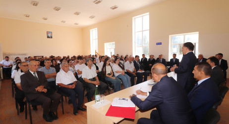 Qazaxda icra başçısının sentyabr ayı üzrə vətəndaşlarla keçirilən ilk səyyar görüşü rayonun Yuxarı Salahlı kəndində olub 03.09.2026