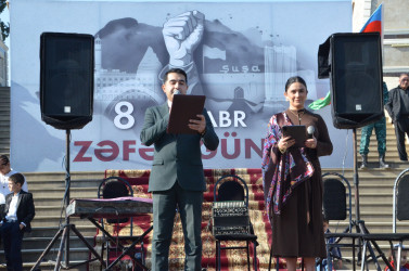 Qazaxda 8 Noyabr - Zəfər Gününün beşinci ildönümünə həsr olunmuş “Zəfərin mübarək Azərbaycan!” başlıqlı bayram tədbiri keçirilib 07.11.2025