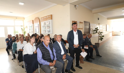 Qazaxda icra başçısı sentyabr ayında növbəti səyyar görüşünü Ürkməzli kənd sakinləri ilə keçirib 18.09.2025