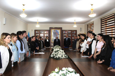 Qazaxda Xalq şairi Səməd Vurğunun 120 illik yubileyinə həsr olunmuş “Səməd Vurğun müasir milli poeziyamızın zirvəsidir” mövzusunda simpozium keçirilib 29.04.2026